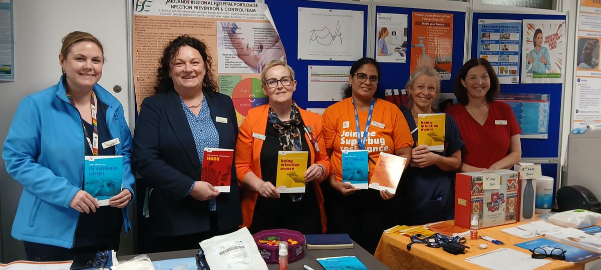 HSEDubMidlands's tweet image. 🧼🌍 Great turnout at our MRHP Awareness Stand for #IIPW2025!
The team shared practical tips on Hand Hygiene, reducing blood culture contamination, and effective cleaning — all vital to keeping patients, colleagues &amp;amp; communities safe. 💙
#InfectionPrevention