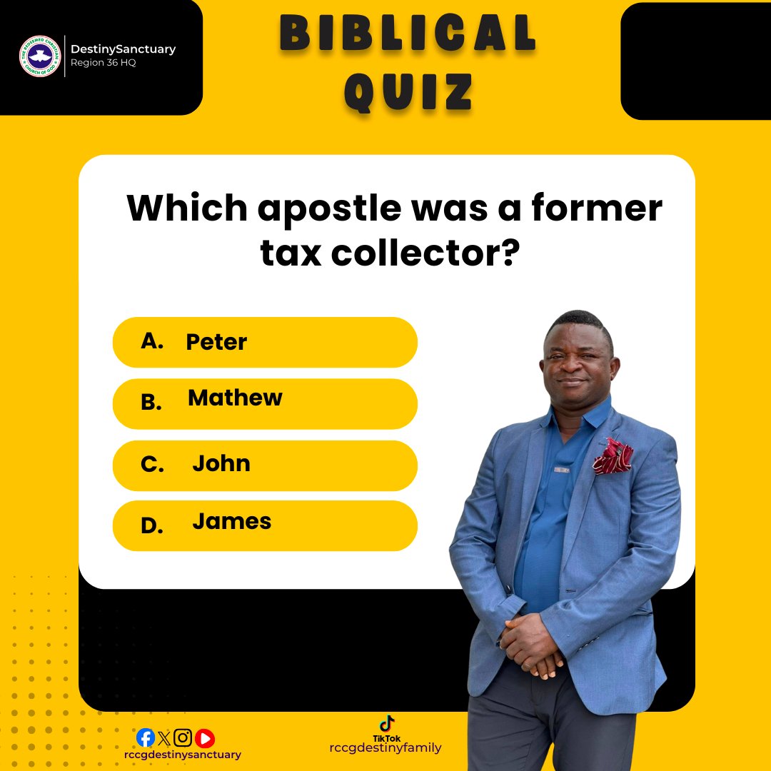 rccgdestiny's tweet image. BIBLICAL QUIZ FOR THE WEEK &amp;gt;&amp;gt;&amp;gt;&amp;gt;&amp;gt;
#biblequiz #BibleChallenge #rccgdestinysanctuary #rccgregion36hq