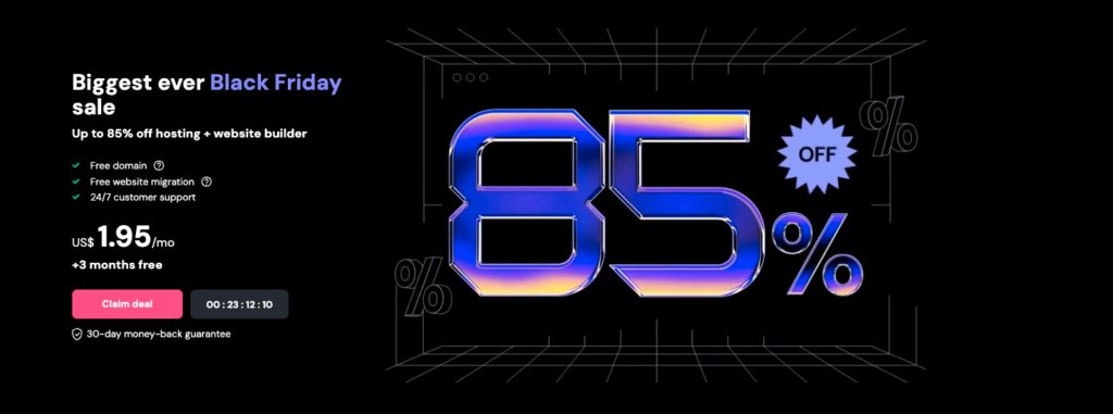 dunkleydigital's tweet image. 🚨 BLACK FRIDAY ALERT 🚨Get up to 85% OFF on web hosting, domains, and more at Hostinger! 📷 Build faster. Save bigger. Scale smarter. 📷 
bit.ly/3JfrK3o

#BlackFriday #WebHosting #Hostinger #Deals