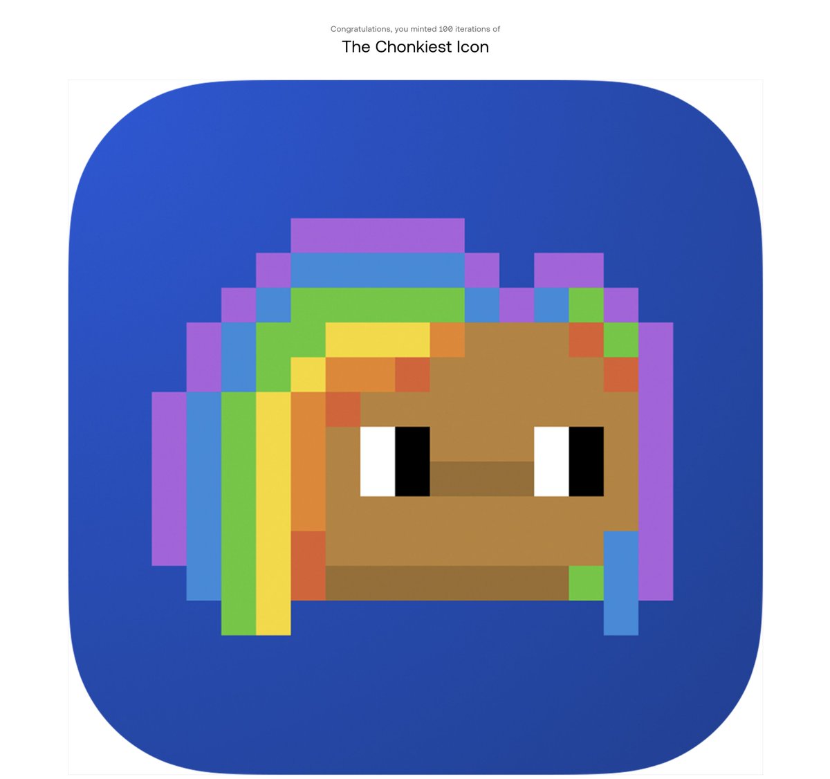 chonksxyz's tweet image. We just minted 100 of these.

We should give them away or something. 

I wonder what happens if you put one in your Chonks Backpack? 🤔