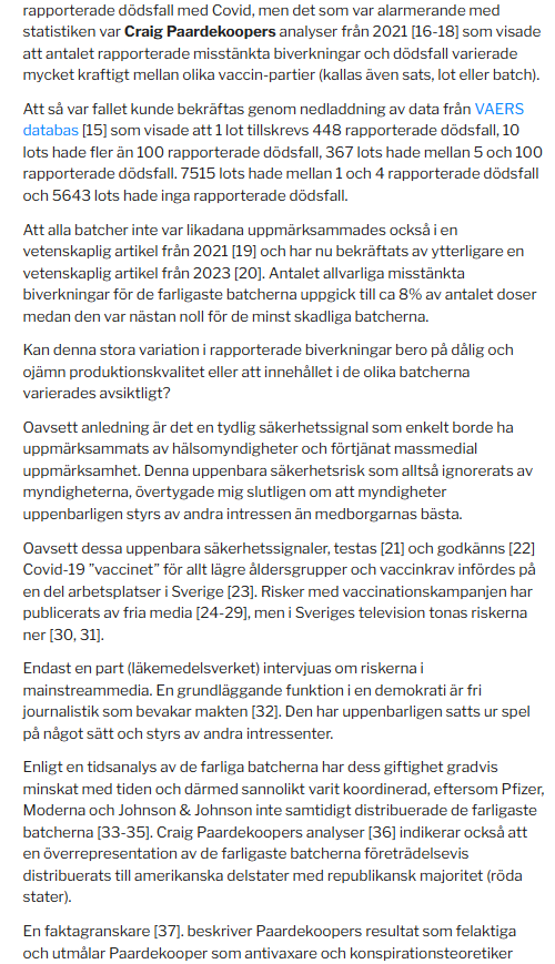 GotthardTomas's tweet photo. Covid injektionerna hade varierande giftighetsgrad och  giftighetsgraden hos de farliga batcherna minskade med tiden, vilket visar att experiment utfördes på befolkningen. 

Experimenten handlade inte om att förbättra "vaccinets" effektivitet utan att testa injicerbar nanoteknik som till exempel injicerbara hjärn-dator gränssnitt och möjliigtvis också injicerbar trådlöst kontrollerbar "kill-switch".

https://t.co/oIdm4nyPoA

https://t.co/TEiNOV1x6Q

https://t.co/D4H9N938Qs
