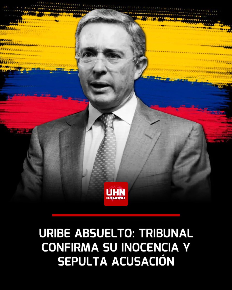 🇨🇴‼️ | ÚLTIMA HORA — El Tribunal Superior de Bogotá ABSUELVE al expresidente Álvaro Uribe Vélez y lo declara INOCENTE en segunda instancia. Golpe demoledor para Petro y la izquierda, que buscaban encarcelar al mayor símbolo del anticomunismo en Colombia.