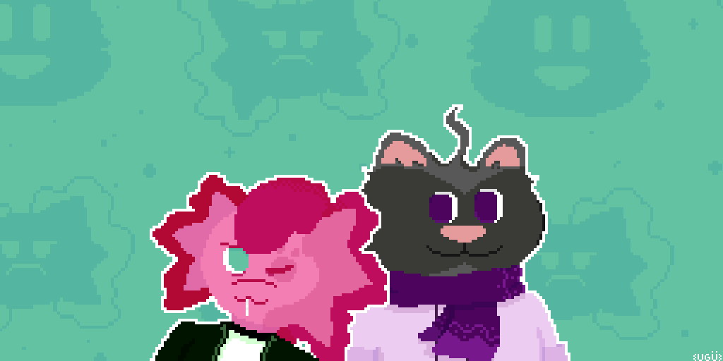 umsabhugo's tweet photo. Yo! 

#raccoon #axolotl #furry #fursona #pixel #pixelart #art https://t.co/eh8zgvhgWV