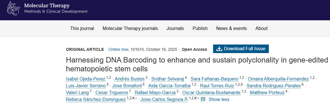 BioInn_CIEMAT's tweet image. 🎉We are happy to share with you a recent paper published by Dr. Isabel Ojeda and colleagues from Dr. Jose Carlos Segovia’s lab about a new gene editing strategy in Pyruvate Kinase Deficiency (PKD) model. Go check it at cell.com/molecular-ther…