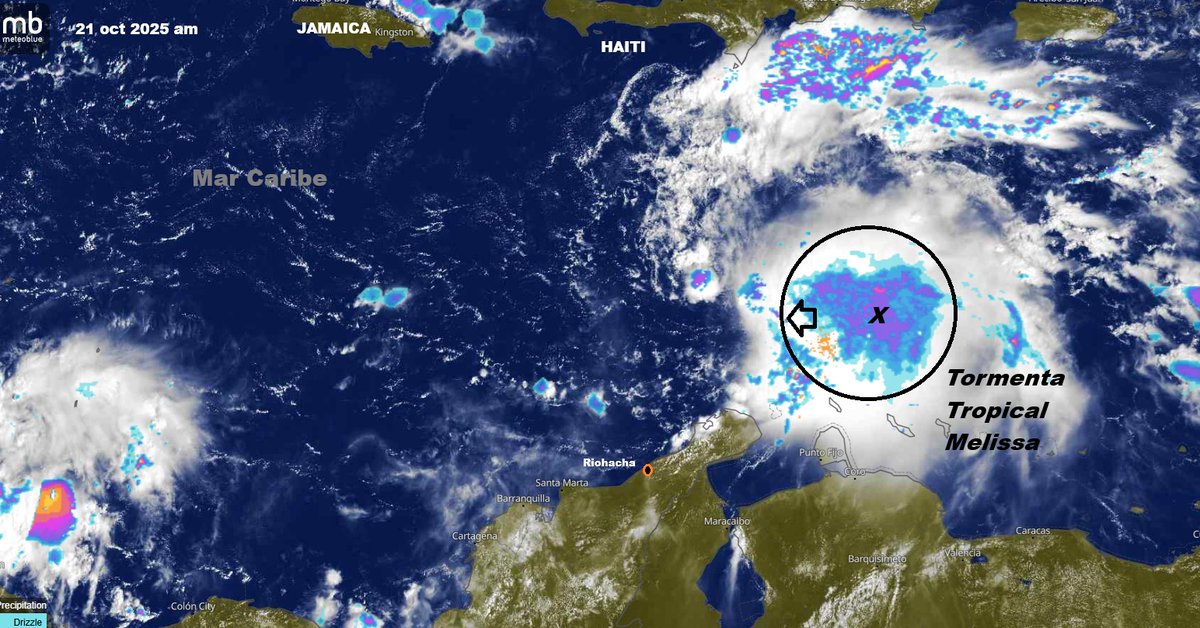 La tormenta tropical Melissa