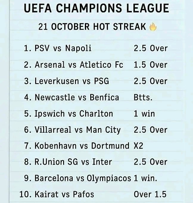 𝐋𝐄𝐓'𝐒 𝐆𝐎  💪🍀

69 ODDS 

SPORTYBET CODE 👉4HB1L6

Repost For Others And Follow Me For More Wins 🥳