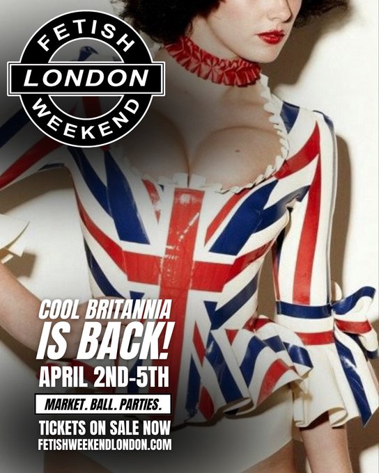 More on FWL's Cool Britannia theme:

Designers &amp; brands of the 90's leaned into the Union Jack as part of the “Cool Britannia” wave. Think Alexander McQueen, Vivienne Westwood &amp; even high-street fashion like Topshop splashing 🇬🇧 on everything from platform shoes to crop tops.