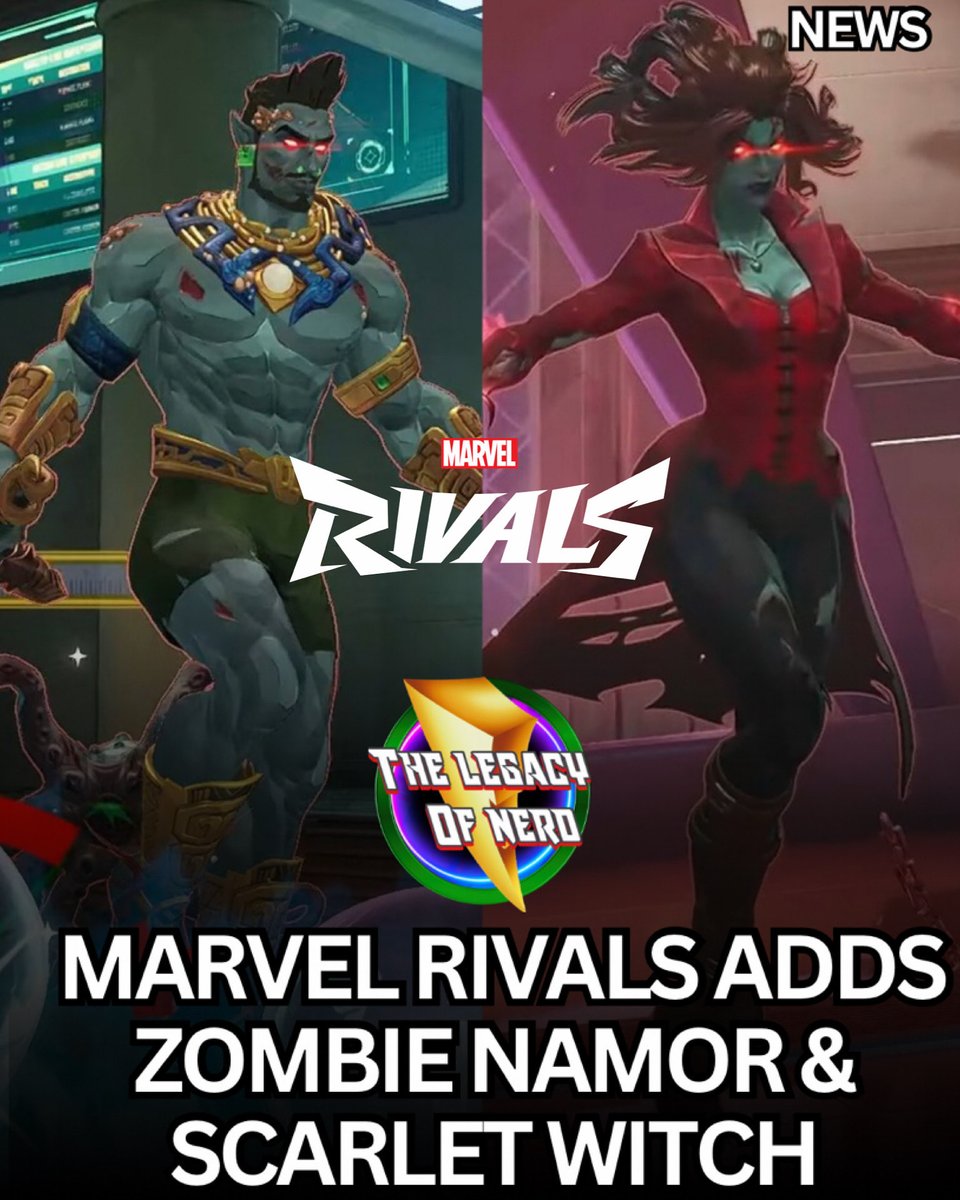 thelegacyofnerd's tweet image. Zombie Namor & Scarlet Witch are coming to Marvel Rivals!