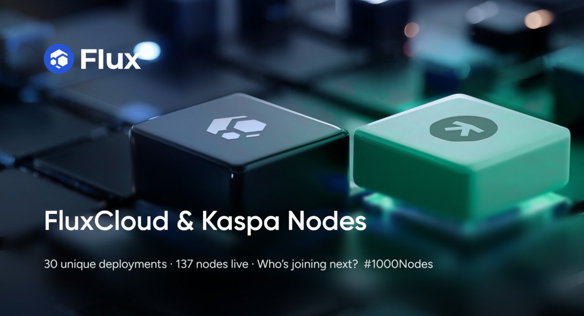 RunOnFlux's tweet image. Let’s talk numbers:

Since integrating $KAS Public Nodes last week, we’ve seen 30 unique deployments, totaling 137 Public Node servers! 🔥

Already deployed on FluxCloud, or planning to spin one up soon? Let us know below, guide in the comments.