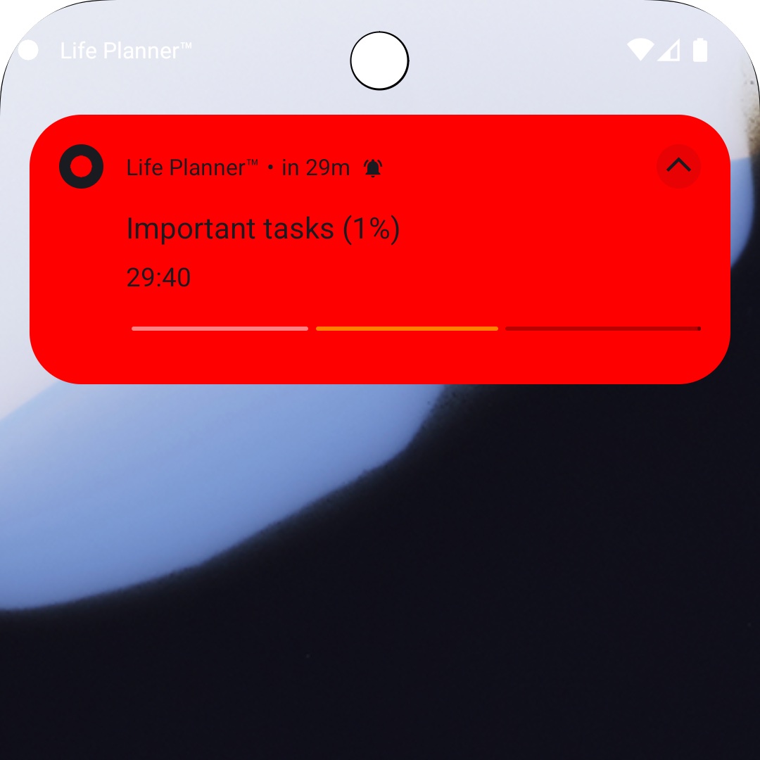 SamProgramiz's tweet image. If you were looking forward to using Android live updates for your pomodoro focus timer, you will find that in this version of @LifePlanner_co. Enjoy 🎉