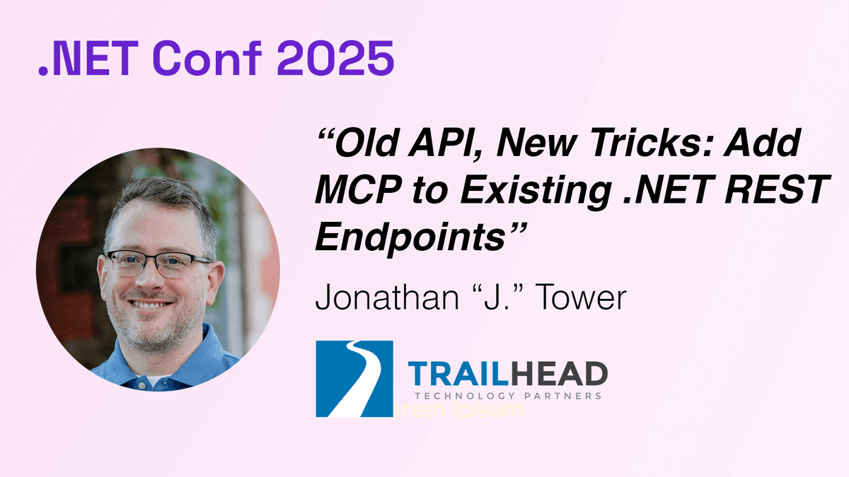 TrailheadTech's tweet image. Trailhead is bringing expert-led sessions, live demos, and practical guidance to .NET Conf 2025 so developers walk away with actionable strategies to build, modernize, and scale .NET applications—#dotnetconf #dotnet #developers
hubs.ly/Q03Pv8qC0