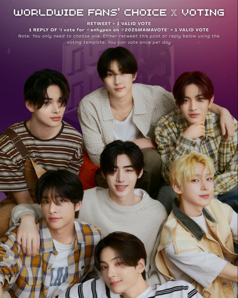 I vote for #enhypen on #2025MAMAVOTE