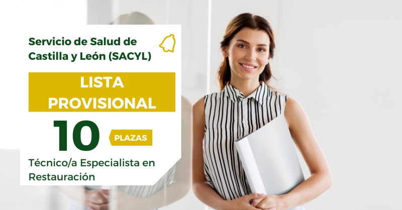 🔔 ¡Se publica la lista provisional de las 10 plazas de Técnico/a Especialista en Restauración del Servicio de Salud de Castilla y León (SACYL)!

👉 Más información en: mad.es/oposiciones/12…