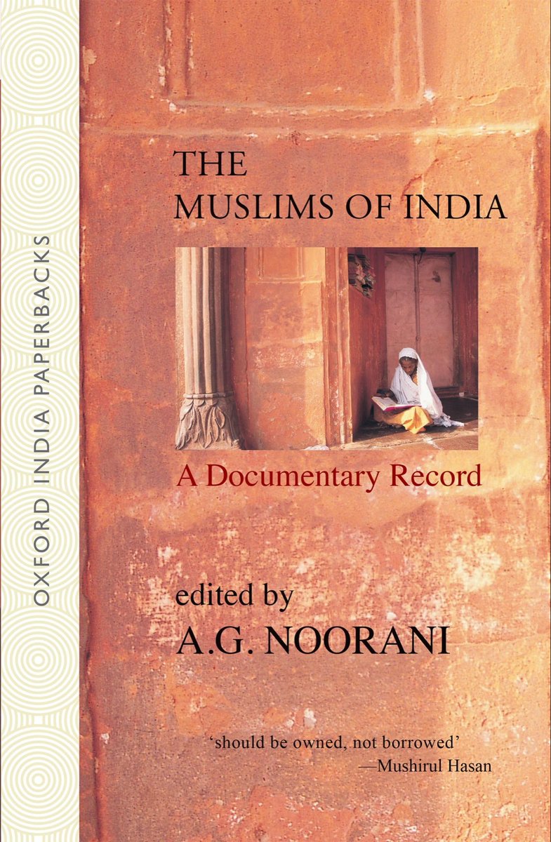 📕 The Muslims of India: A Documentary Record, By A.G. Noorani

Few modern works confront India’s Muslim question with the depth, precision, and clarity renowned author A. G. Noorani does in his book, The Muslims of India.

1/4