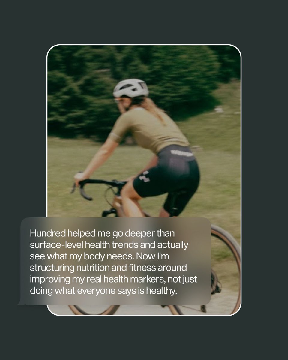 Hundredhealth's tweet image. Real results. Real people.

Hundred members are turning health data into real progress — more energy, better balance, stronger results.

Your data tells a story. We help you translate it.
hundred.com

#HundredHealth #HealthOptimization #PreventativeHealth