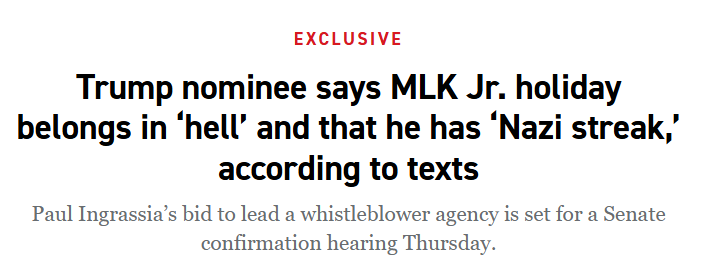 ADL's tweet image. Paul Ingrassia’s self-described 'Nazi streak' is both shocking and dangerous. It is deeply troubling that someone who has supported promoters of antisemitic conspiracy theories, used them himself, and downplayed Hamas’s October 7 attack on Israel could occupy a senior government…