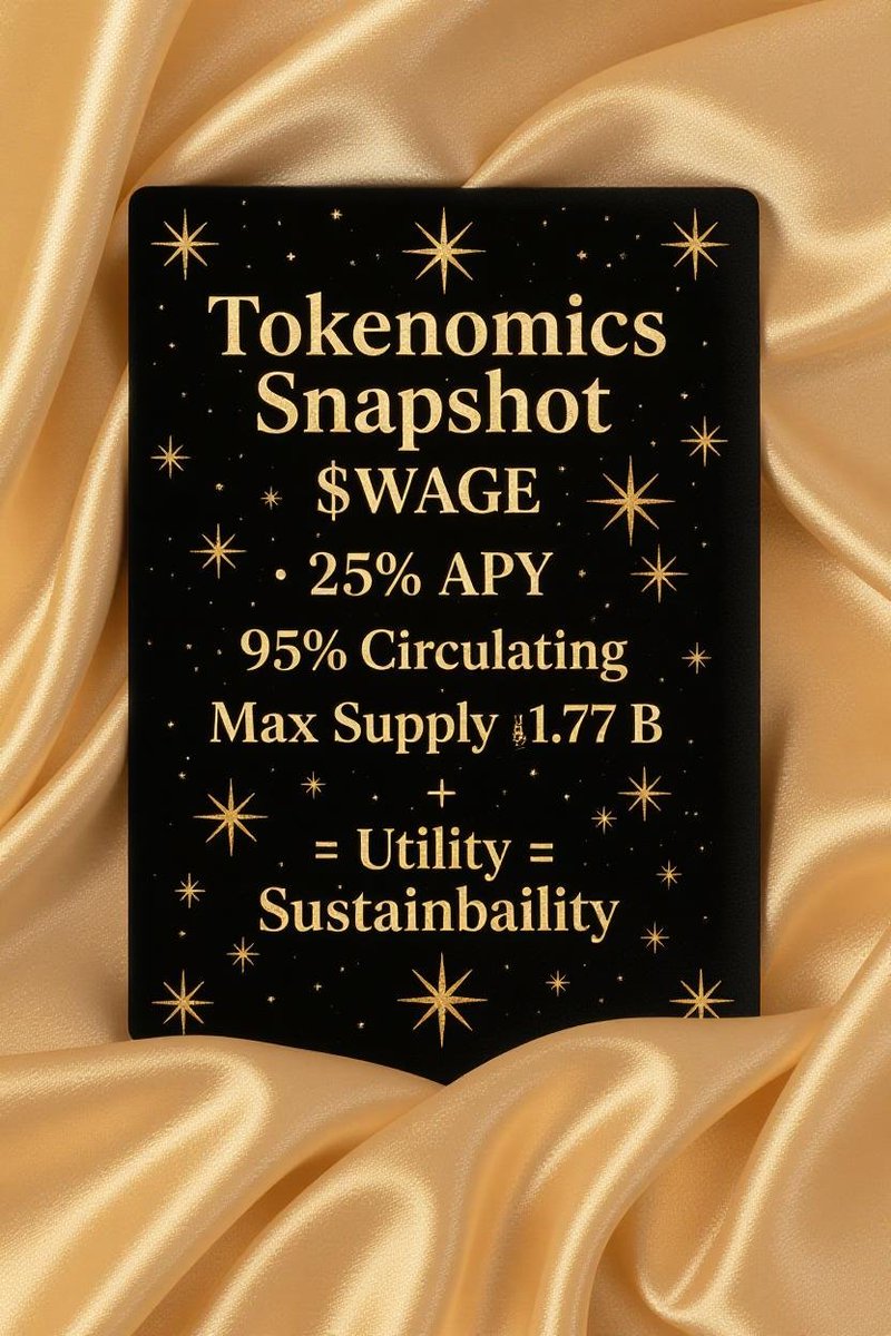 OneCommunityDAO's tweet image. $WAGE rewards true holders.
Stake. Earn. Govern.
25% APY and 95% circulating.
#DeFi #WAGE #CryptoLegend

discord.gg/p6szjTYPR4