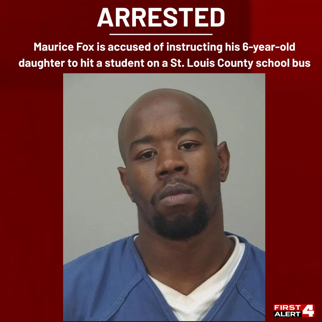 KMOV's tweet photo. The St. Louis County father accused of instructing his 6-year-old daughter to hit a student on a school bus has been taken into custody. 

#StLouisCounty #STLCounty #Missouri #SchoolBus https://t.co/xgt9gJK1Ny