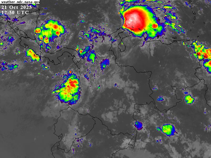 Los modelos de pronóstico dicen que hoy en Riohacha la Tmax será de 32ºC, vientos del W a 17 km/h y cielos parcialmente nublados. Sta Marta con pocas lluvias en la noche y vientos del SW a 17 km/h. En Barranquilla lluvias y tormentas esta tarde. El jueves y viernes diluviará