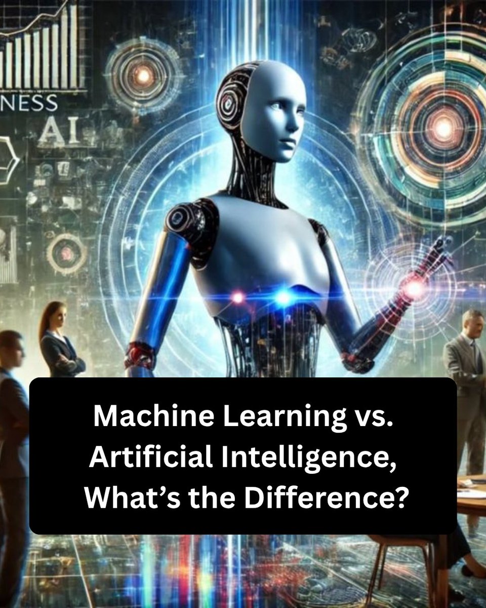 leonluemtech's tweet image. Machine Learning vs Artificial Intelligence — What’s the Difference?

AI is the big picture. Machine learning is one way AI learns patterns from data to make predictions. Both power modern financial systems.
#MachineLearning #AIinFinance #FintechBasics