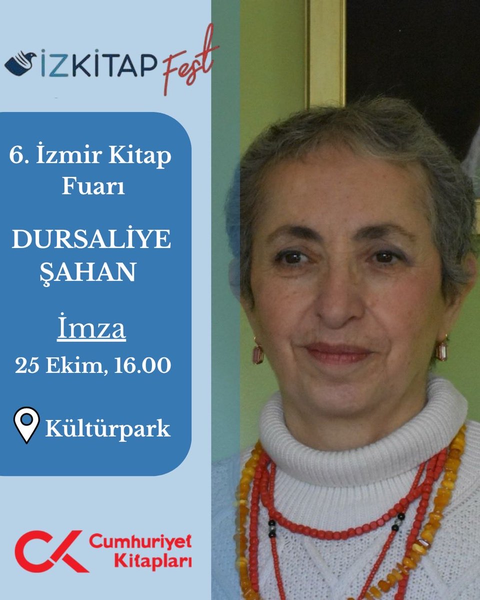 CUMHURİYET YAZARLARI İZMİR’DE!

6. İzmir Kitap Fuarı’nda yazarlarımız Cumhuriyet Kitapları standında okurlarıyla buluşacak.

Bütün okurlarımızı standımıza bekliyoruz.
