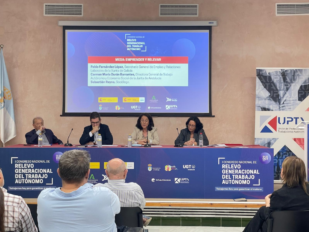 Carmen María Durán Barrantes, Directora General de Trabajo Autónomo de la <a href="/AndaluciaJunta/">Junta de Andalucía</a> continúa la mesa "emprender y Relevar" con su intervención sobre los planes específicos para el Fomento del trabajo autónomo de la Junta de Andalucía.

Congreso Nacional de Relevo