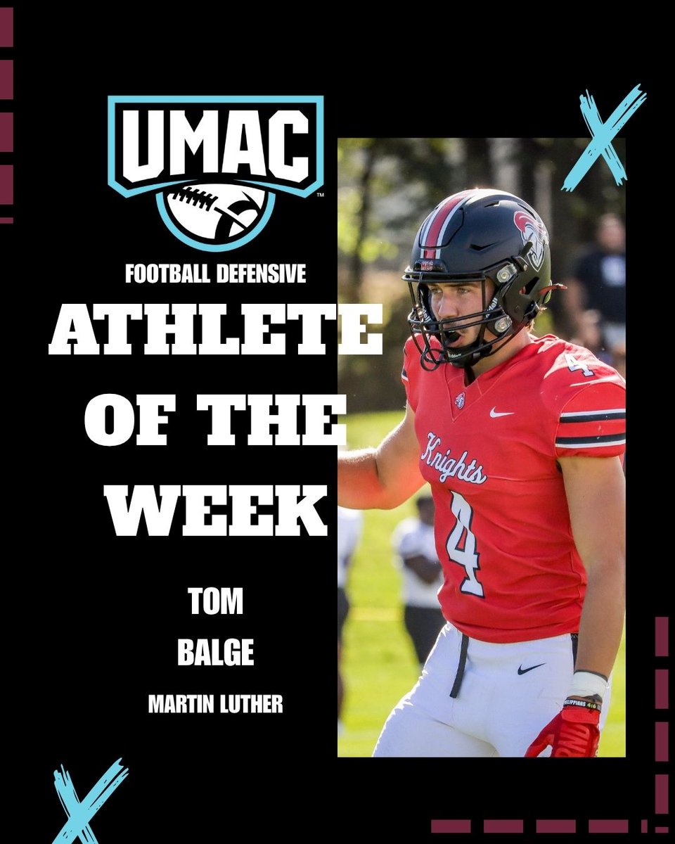 <a href="/uwsathletics/">UW-Superior Athletics</a> <a href="/uws_xctf/">UW-Superior Cross Country & Track and Field</a> <a href="/mlcknights/">MLC Athletics</a> <a href="/MLCFootball/">MLC Knights Football</a> 🏈Football Defensive Athlete of the Week: Tom Balge, Martin Luther, LB/S