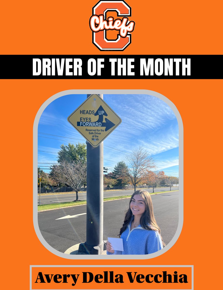 Congratulations to our Heads Up Eyes Forward safe driver winner for the month of October🚘