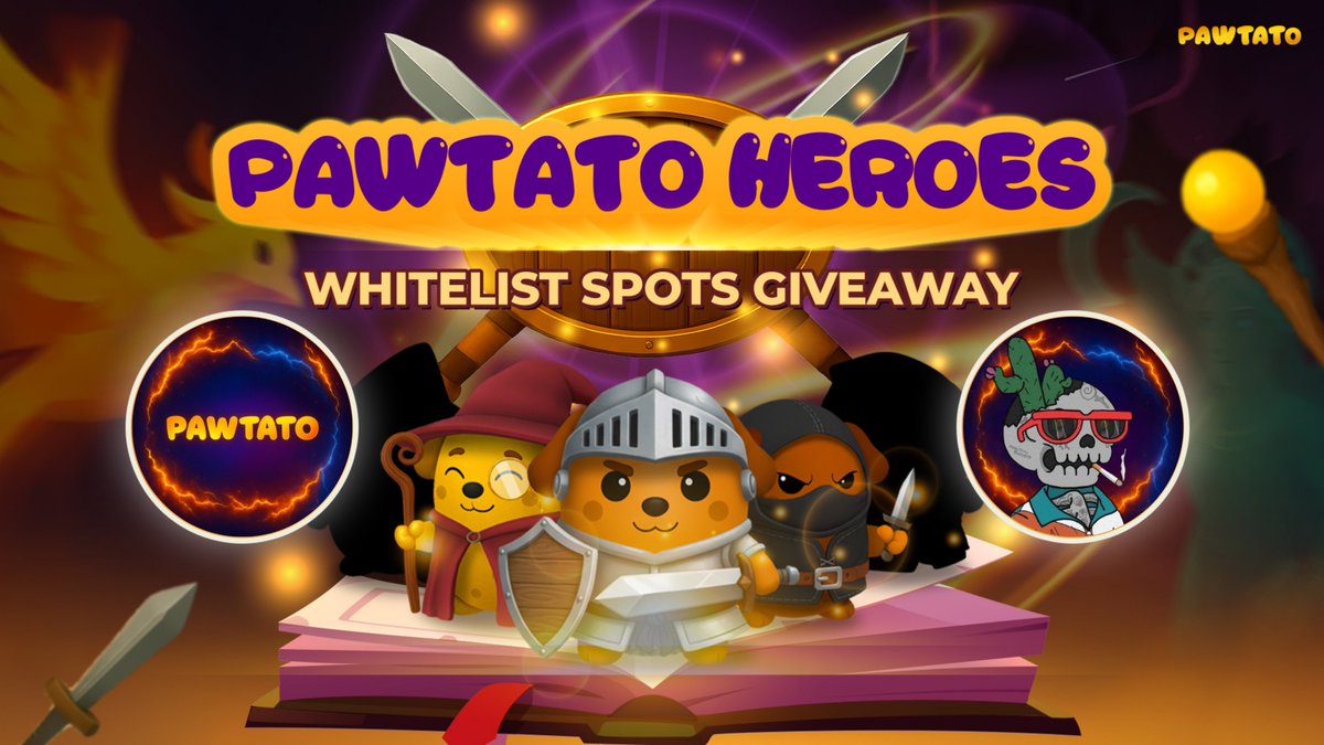 HevertonFlores's tweet image. 🎉 PAWTATO HEROES WHITELIST GIVEAWAY 🎉

30 spots on WL3 up for grabs! Don’t miss your chance to join the game.

To enter:
1⃣ Follow @PawtatoFinance &amp;amp; me
2⃣ Like 🩵 + RT 🔁
3⃣ Tag 3 friends
4⃣ Comment your Sui address

⏰ Ends in 3 days

💥 Missed the Lands mint? Started at 6…