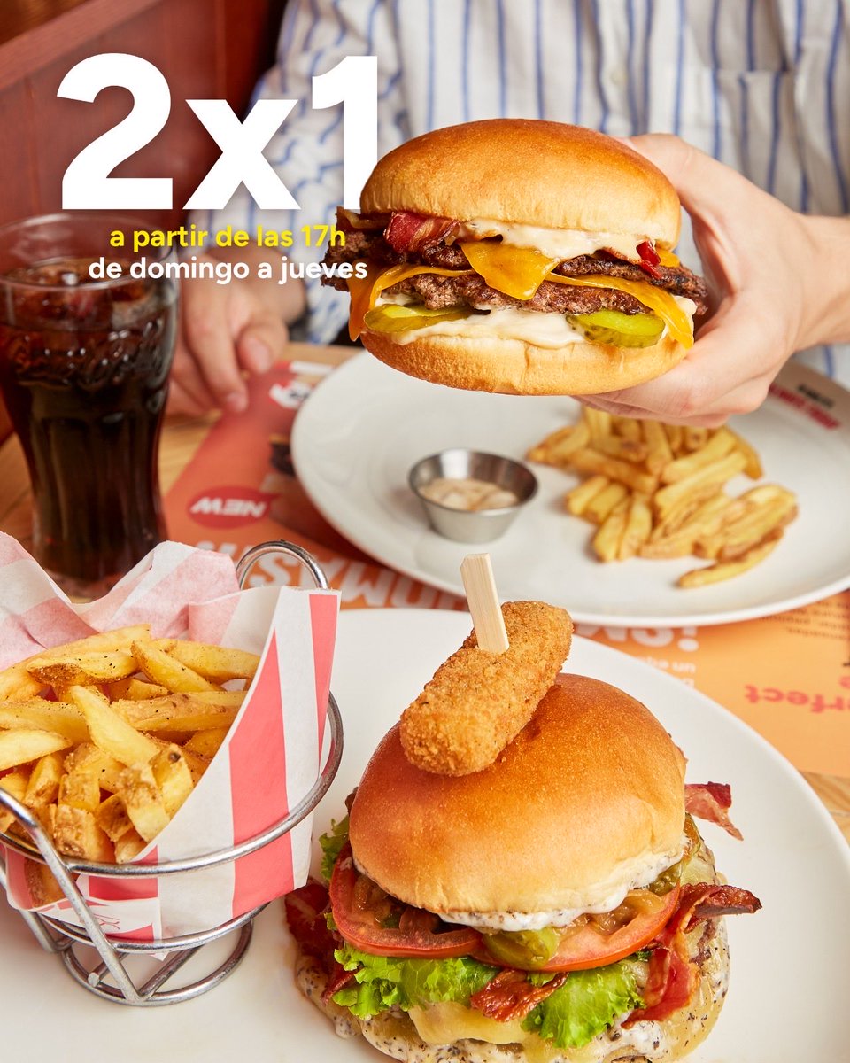 ¿A que así no duele tanto que te pidan un mordisquito?

En Fridays te traemos un 2x1 🍔🍔, a partir de las 17h (de domingo a jueves), hasta el 23 de noviembre.

¡Descarga tu cupón en nuestra bio! 🤩