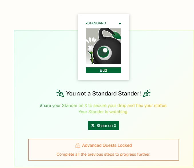 也不知道有啥用，应该是这个星星越高越牛逼，先冲了再说。
community.standx.org
<a href="/StandX_Official/">StandX</a>