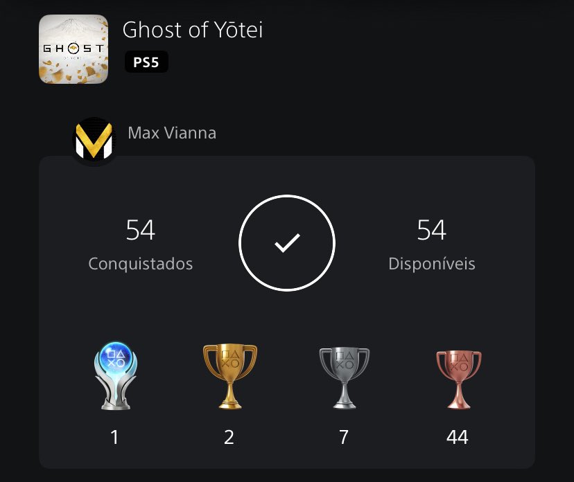 🏆PLATINA 32 - Ghost of Yotei
✅ Nota: 7,5