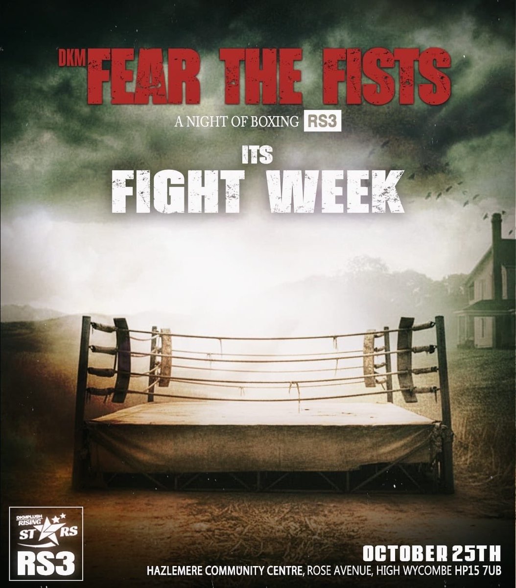 DKMRisingStars's tweet photo. 🧟‍♂️ IT’S OFFICIALLY FIGHT WEEK🧟‍♂️

@jackdoesboxingX and @ziggyrocks2848 will clash for the DKM Light Heavyweight Transatlantic Championship along side a BLOCKBUSTER card including @kamistrength vs @dimezordozen in the Co-Main Event of the evening. You won’t want to miss this card, we promise this is gonna be one to watch. 

📅 October 25th 2025
🏟️ Hazlemere Community Centre
📍 High Wycombe, UK
🎟️ - Link In Bio

#RS3 #fearthefists