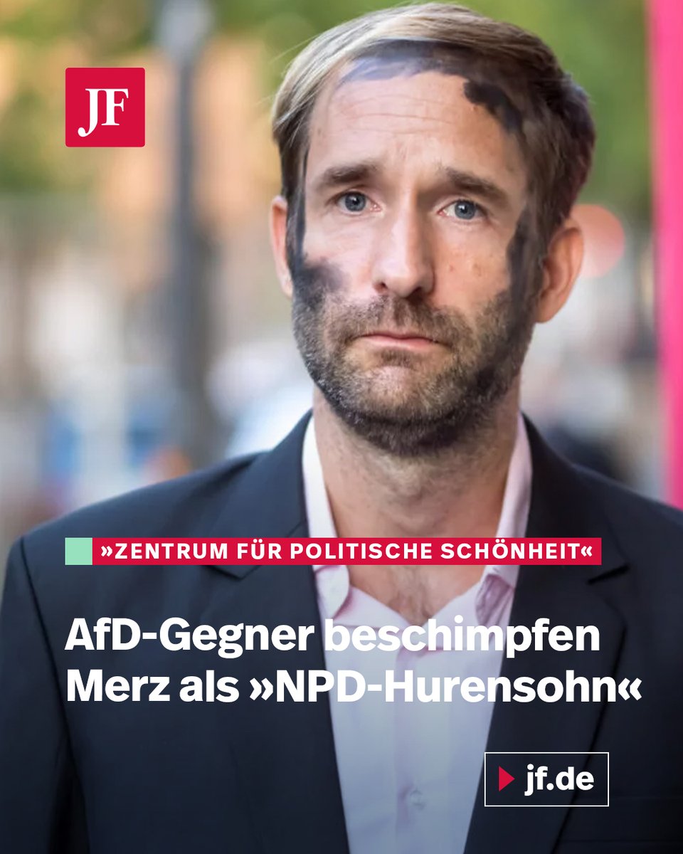 Das Zentrum für Politische Schönheit, das sich der „Errichtung moralischer Schönheit“ verschrieben hat, nennt Bundeskanzler Merz einen „Hurensohn“. Es ist nicht die erste Entgleisung des linksextremen Vereins. jungefreiheit.de/politik/deutsc…