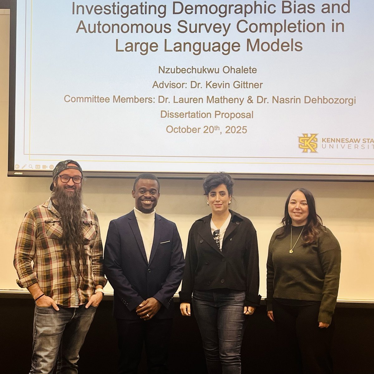 nzubeohalete's tweet image. Yesterday, my dissertation proposal was approved. 🎉🎉

I felt a big sign of relief when I received the &quot;approval&quot; handshake from my advisor. 

My grad school journey has been long. Three visa denials before I even got here. But we keep pushing.

We are just getting started. 💯