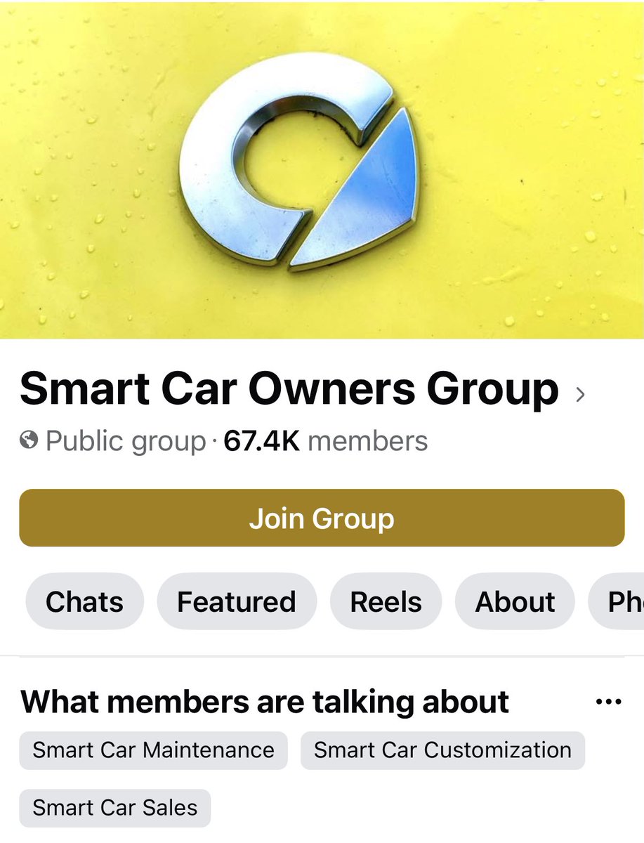 If you think you’re obsessed with your car, remember there are 67,000 people who care enough about their smart car to be in this group 🤔