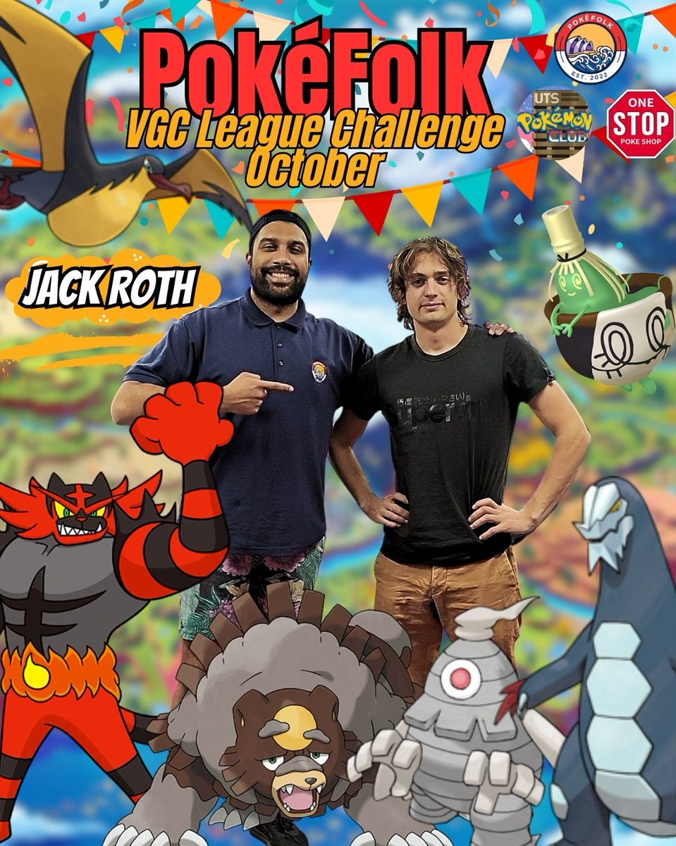 🌟Pokéfolk Sydney VGC League Cup Nov 
🤼Total Trainers: 26

Masters

1. 🥇Jack, R ( <a href="/jrmun21/">Jack</a>)
2. 🥈 Yoav, R  ( <a href="/GoldenFlare1/">Cloud</a>)
Top 4: 🏅🏅 Matthew, M / Jack, L
(<a href="/Bahamate8/">Matthew Mitchell</a>) ( <a href="/jacklloyd2735/">Jack Lloyd</a>)

Tournament Vod with Timestamps: 
youtu.be/wOKW-i1qkx4?si…