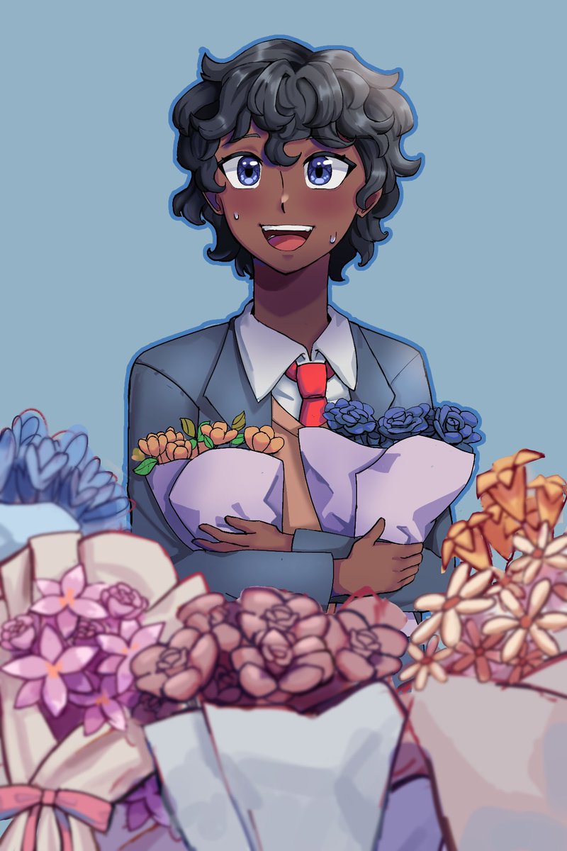 SaamniiRIPPOTAI's tweet image. Buquê de flores 
#outubarte #desenhodigital