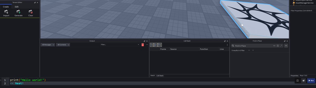 MaximumADHD's tweet image. Upcoming beta feature for Roblox Studio:

Advanced Command Bar - Revamped command bar with multiline editing, linting, command saving, and more!