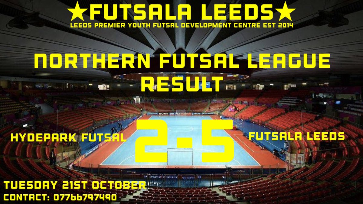 Game night 

Northern Futsal League 

Hydepark &amp; Wodehouse 2 v Futsala Leeds 5

Absolutely fantastic performance from our young men’s team tonight,

Some of the futsal was fantastic, each player getting much needed minutes on the court,

Great hosts, great referee