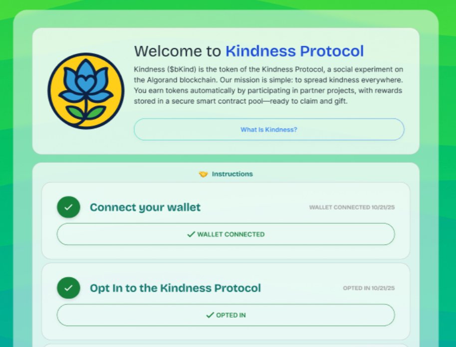 bkindprotocol's tweet image. We are also working on better UX to it is super clear how to generate kindness.