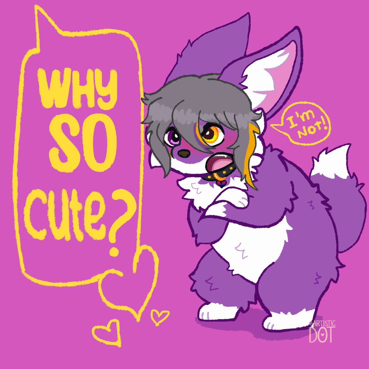 artistic_dot's tweet image. Why so Cute? YCh for FoxxlyDuskfur!
➡️Slots for November! 40 u s d!