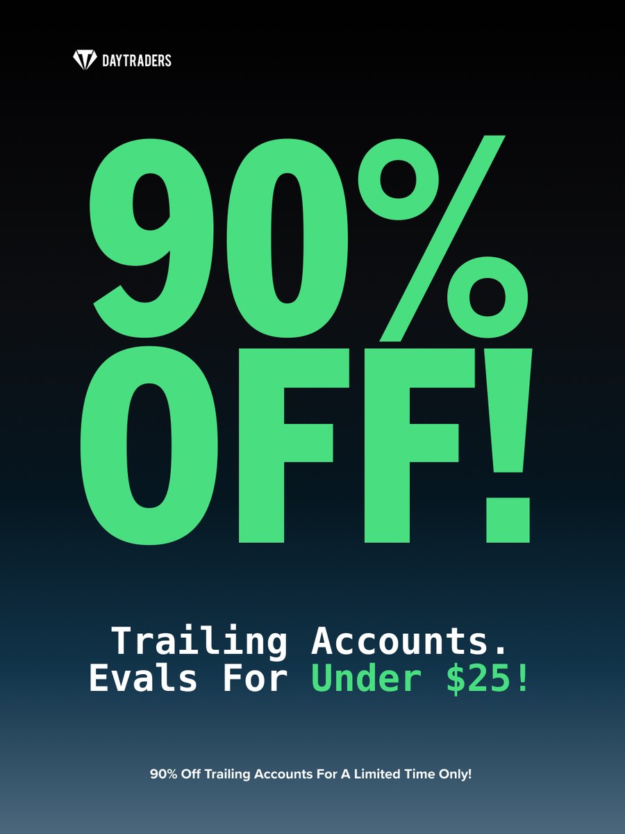 90% Off Trailing Accounts! Get Started For Under $25!
We Are Day Traders! daytraders.com