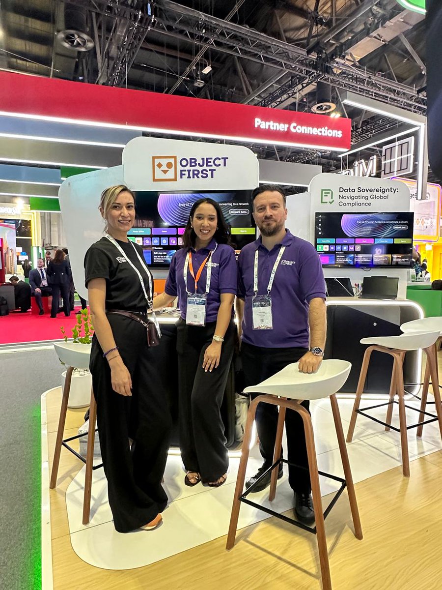 object_first's tweet image. That’s a wrap on #GITEXGLOBAL2025. It was a great week in Dubai connecting with partners, customers, and industry experts while showcasing how Ootbi makes backup storage secure, simple and powerful for @Veeam users.
Thank you to everyone who stopped by for a demo or a chat with…