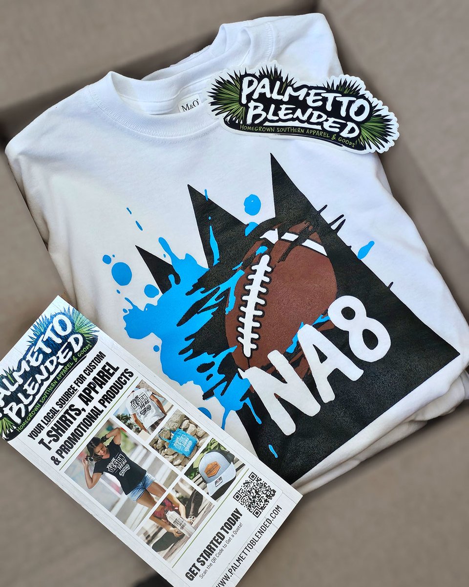 🎉 8th Birthday goals = unlocked! 🏈💥

We loved printing these custom tees to help celebrate the big day — bright, bold, and perfectly on theme. 

#PalmettoBlended #CustomTees #CharlestonStyle #ScreenPrinting #BirthdayPartyReady #ShopLocalSC #CustomApparel #MadeWithLove