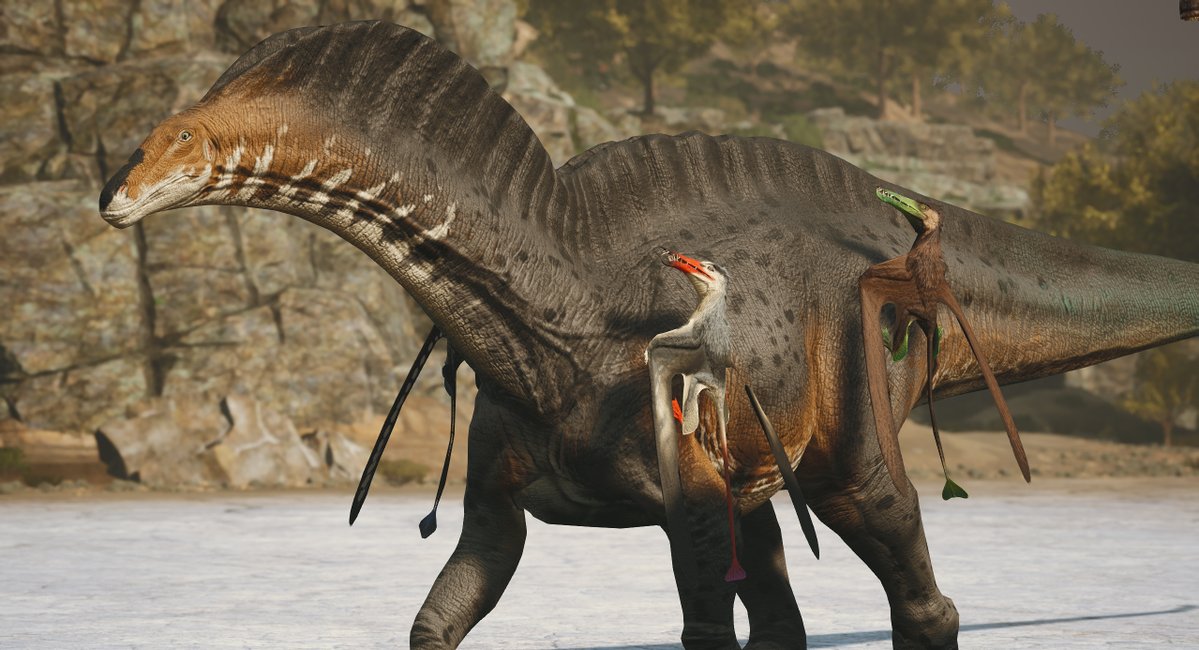 pathoftitans's tweet image. Have you tried the new Rhamphorhynchus TLC? Are you a pouncer who buffs friends and plagues foes or a coastal lounger feeding on the bountiful fish?

#pathoftitans #dinosaurs #rhamphorhynchus #dinoTLC