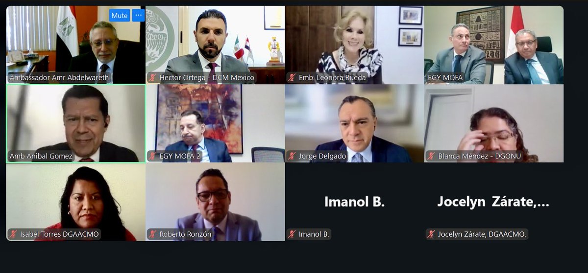 🇲🇽🤝🇪🇬 Hoy se celebró de manera virtual el XI Mecanismo de Consultas Políticas entre México y Egipto, espacio de diálogo para fortalecer los lazos bilaterales, tratar temas de interés común y compartir puntos de vista sobre asuntos de la agenda global.
🌎🌍

#MexicoEnEgipto