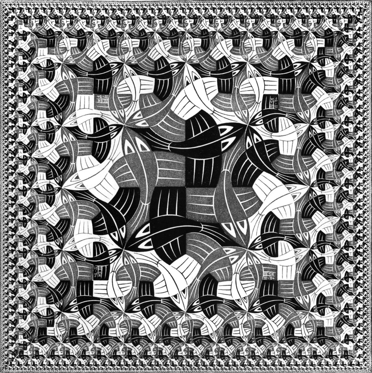Square Limit #artbots #escher, image size:1197x1200