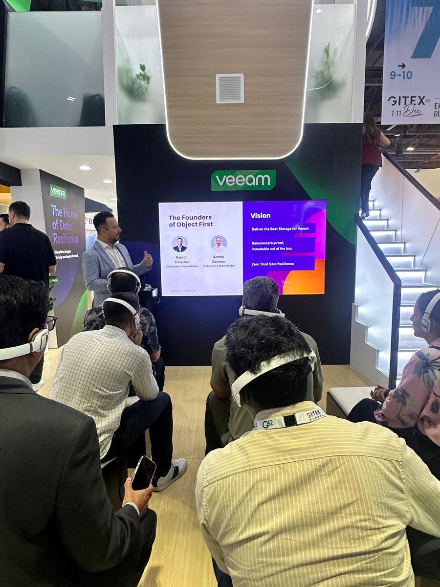 object_first's tweet image. That’s a wrap on #GITEXGLOBAL2025. It was a great week in Dubai connecting with partners, customers, and industry experts while showcasing how Ootbi makes backup storage secure, simple and powerful for @Veeam users.
Thank you to everyone who stopped by for a demo or a chat with…
