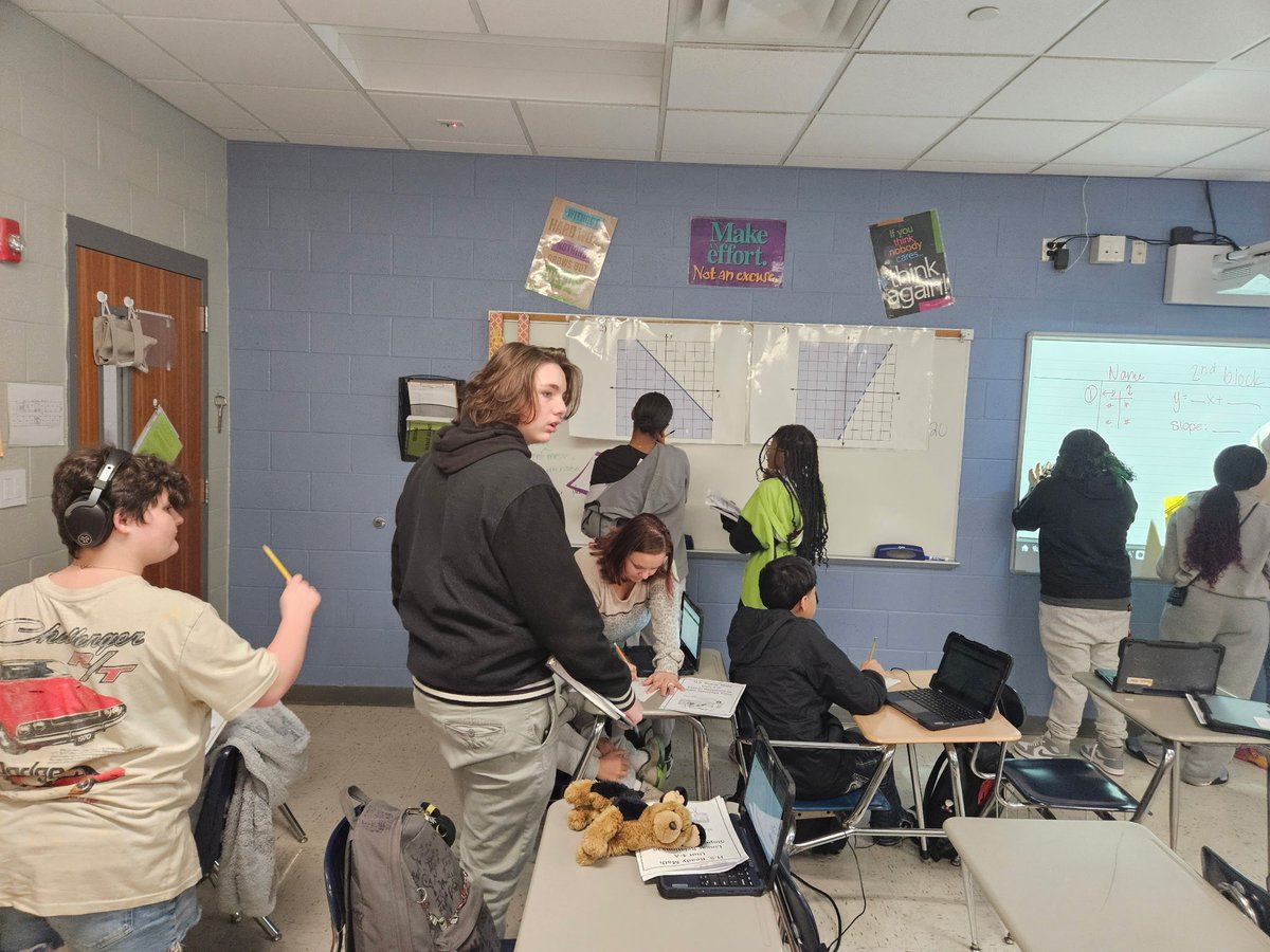 CheredaD_Math's tweet image. Mrs. Ulve’s class at SHS learn to write linear equations from graphs. @DCSeNews